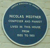 Plaque on Medtner's house